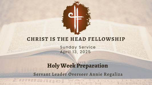 Holy Week Preparations